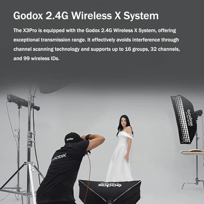 Godox X3 Pro C (X3-C-Upgrade) X3 Pro-C TTL Wireless Flash Trigger for Canon Camera with 2.4" Touchscreen Flash Transmitter, 2.4GHz Wireless X System, Bluetooth APP Control & Built-in Li-ion Battery by GODOX - Image 5