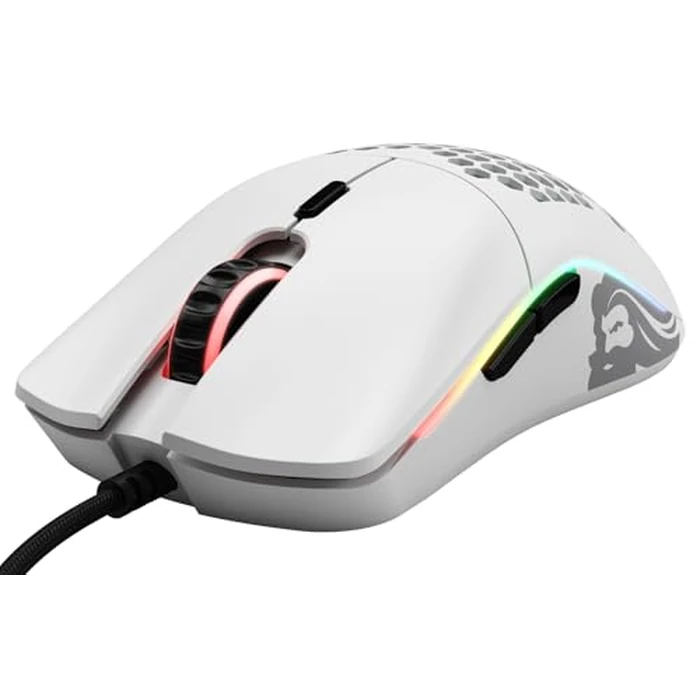 Glorious Model O- (Minus) Compact Wired Gaming Mouse - 58g Superlight Honeycomb Design, RGB, Pixart 3360 Sensor, Ambidextrous, Omron Switches - Matte White by GLORIOUS - Image 3