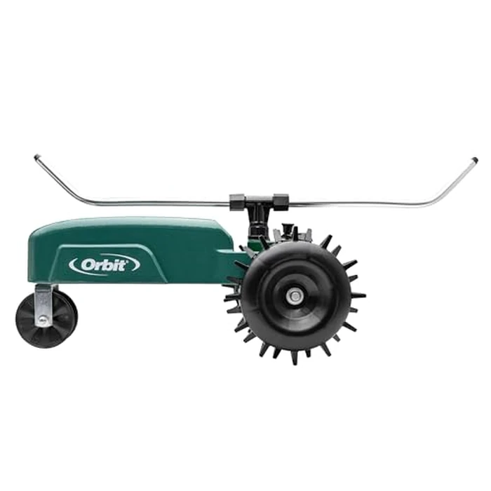 Orbit Traveling Tractor Water Sprinkler - Self-Propelled Traveling Sprinkler for Wide Lawn Coverage - Cast-Iron Body with Adjustable Coverage - Three-Speed - Automatic Shut Off - 58322 by Orbit - Image 1