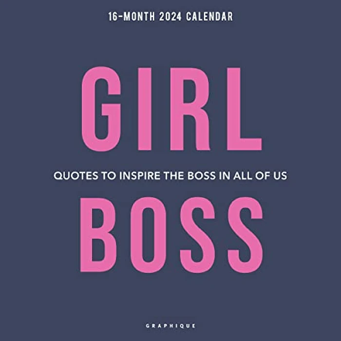 Graphique 2024 Girl Boss Wall Calendar | 12” x 12” | Thick Paper | Home & Office Organizer | Large Monthly Grid | 3 Languages & Marked Holidays | 4 Month Preview Page for 2025 by Graphique - Image 1