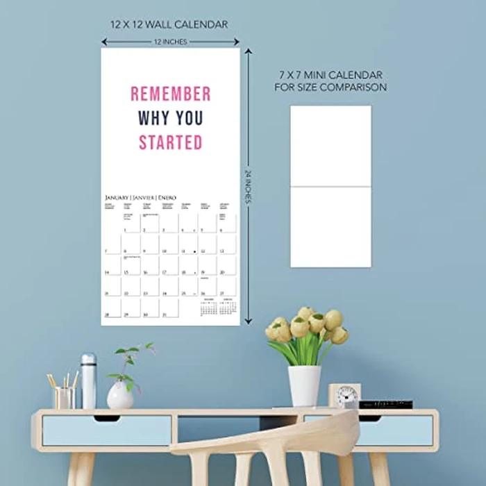 Graphique 2024 Girl Boss Wall Calendar | 12” x 12” | Thick Paper | Home & Office Organizer | Large Monthly Grid | 3 Languages & Marked Holidays | 4 Month Preview Page for 2025 by Graphique - Image 4