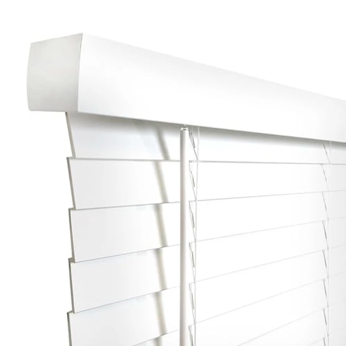 DEZ FURNISHINGS Cordless 2" Smooth Faux Wood Blind, 21.5" W x 60" H, Smooth White by DEZ Furnishings - Image 4