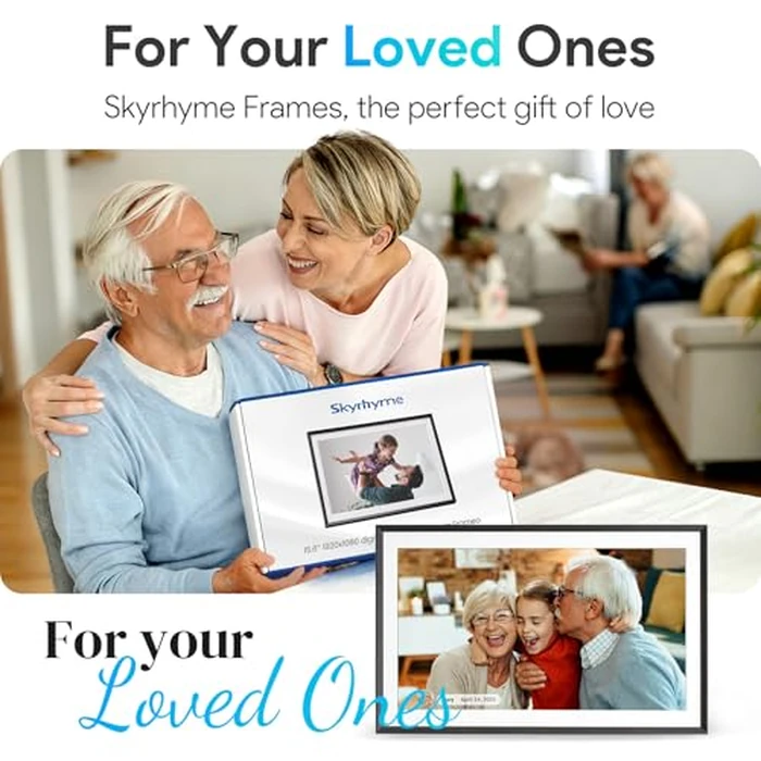 Skyrhyme 15.6'' Digital Picture Frame with 1920x1080 IPS Touch Screen, 32GB Frameo WiFi Digital Photo Frame, Share Photos/Videos and Send Best Wishes via Free App by SKYRHYME - Image 6