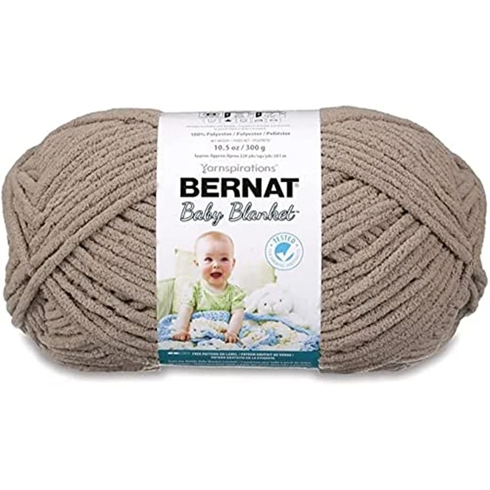Bernat BABY BLANKET BB Baby Sand Yarn - 1 Pack of 10.5oz/300g - Polyester - #6 Super Bulky - 220 Yards - Knitting/Crochet by Bernat - Used - Like New condition