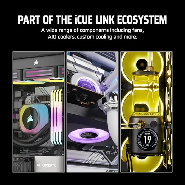 CORSAIR iCUE Link LX140-R RGB 140mm PWM Reverse Fan - Single Fan - Low-Noise, CORSAIR Magnetic Dome Bearing, Dual Light Loops, CORSAIR QuikTurn(TM) Screws, Zero RPM Mode - White by Corsair - Image 7