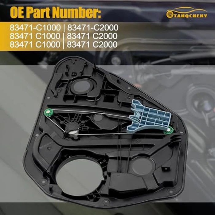 Tanqcheny 83471-C1000 Rear Left Power Window Regulator w/Panel w/o Motor Compatible with Hyundai Sonata 1.6L 2.0L 2.4L 2014-2019 83471 C1000 83471C1000 83471-C2000 83471 C2000 83471C2000 by Tanqcheny - Image 2