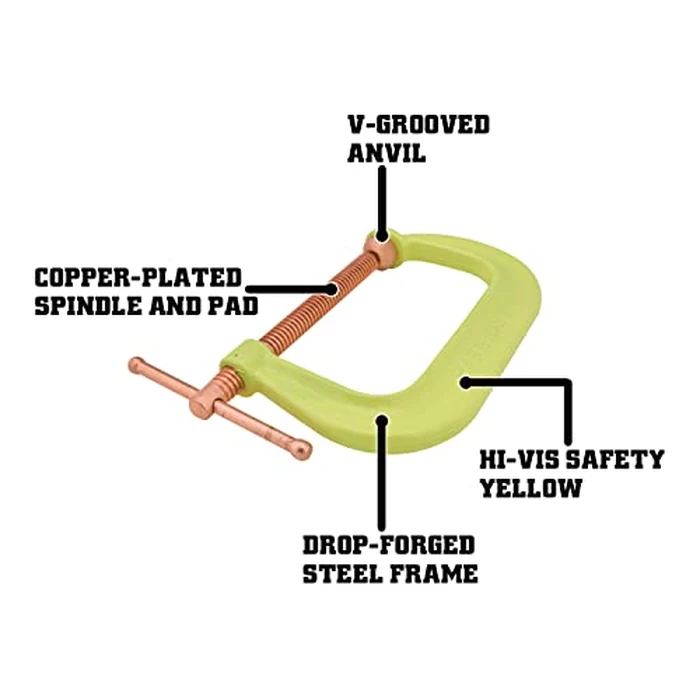 Wilton Spark-Duty 400CS Hi-Vis C-Clamp Kit (11114) by Wilton - Image 3
