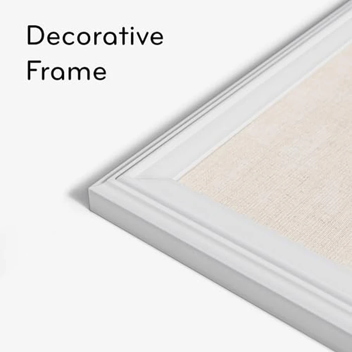 U Brands Farmhouse Linen Bulletin Board, 30" x 20", White Wood Frame, Wall Mounted Pin Board for Home Office, Classroom & Kitchen, Includes Push Pins by U Brands - Image 4