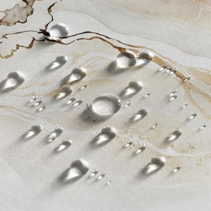 Renaiss Tan Marble Shower Curtain Modern Beige Waterproof Fabric Minimalist Shower Curtains Set Hooks Absract Taupe Ombre Aesthetic Luxury Hotel Bathroom Decorative Shower Curtain 72" W x 72" L by Renaiss - Image 4