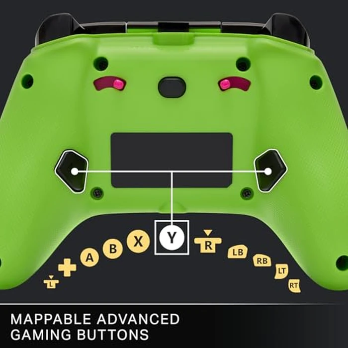 PowerA Advantage Wired Controller for Xbox Series X|S - Fortnite Glow, gamepad, wired video game controller, gaming controller, USB-C, Works with Xbox One, Officially Licensed by PowerA - Image 4