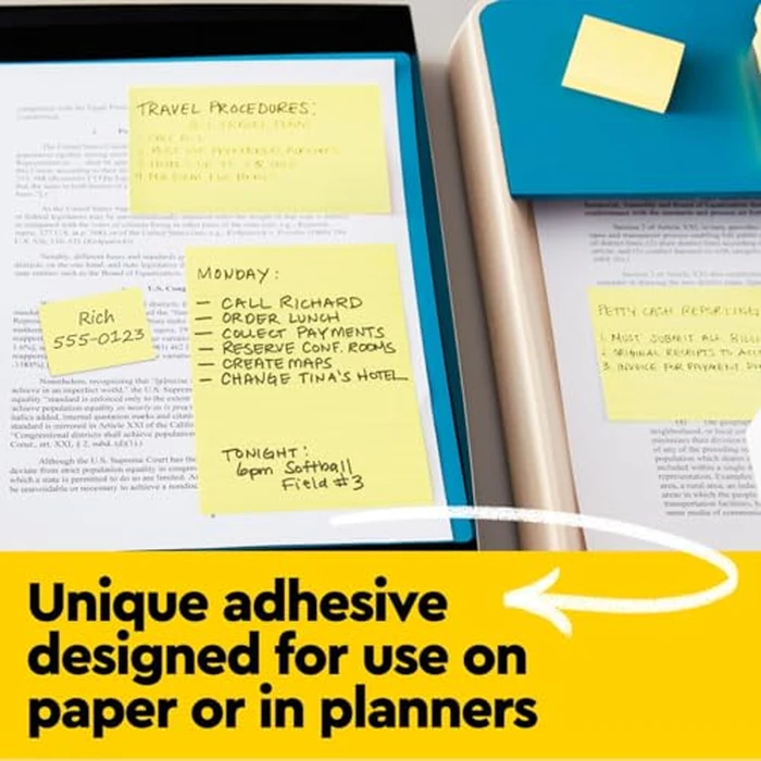 Post-it Notes, 4-Inch x 6-Inch, 10.16 cm x 15.24 cm, Lined, 12 Pack, Canary Yellow (660YEL) by Post-It - Image 5