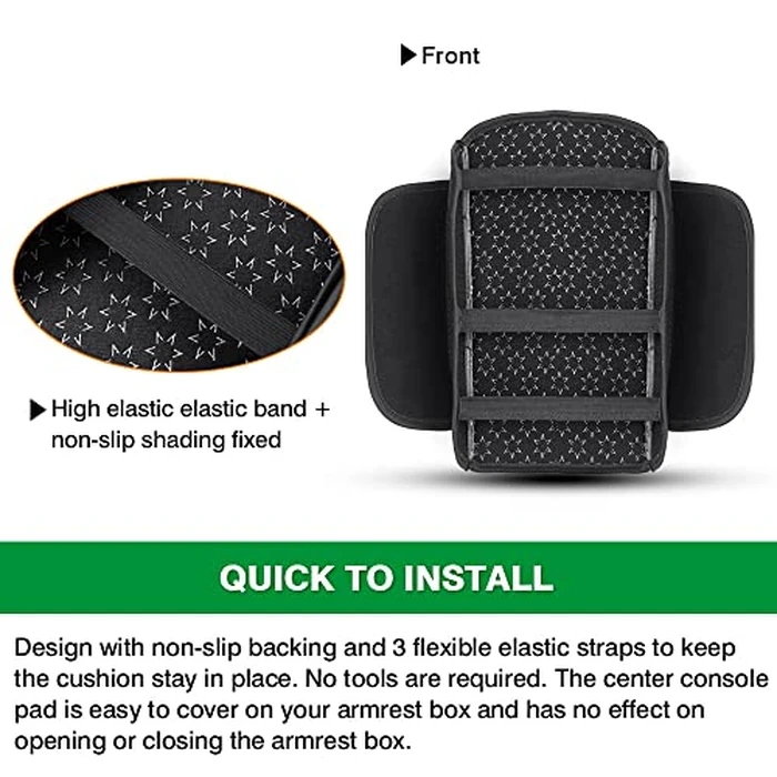 Shademax Custom for Center Console Cover Jeep Grand Cherokee L Accessories 2021-2023 2024 2025 2026 Armrest Cover Center Console Pad Leather Armrest Seat Box Cover Protector with Pockets Storage Bag by Shademax - Image 7