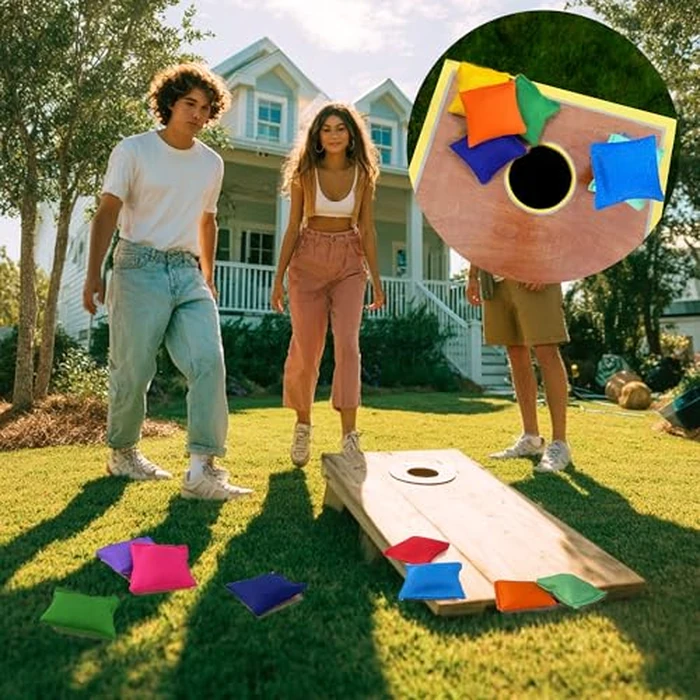 Bean Bags for Tossing 27PCS Colorful Nylon Bean Bags Mini Cornhole Outdoor Toss Gaming for Halloween Games by TOSPARTY - Image 4