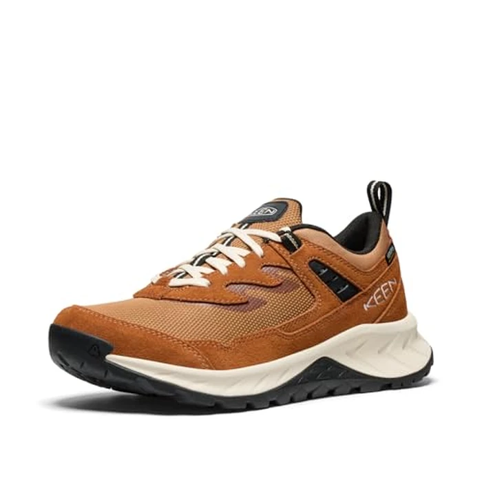 KEEN Women's Hightrail Low Height Durable Lightweight Breathable Leather Waterproof Hiking Shoes, Roasted Pecan/Chipmunk, 9 CA by KEEN - Image 1