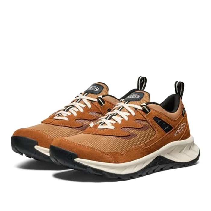 KEEN Women's Hightrail Low Height Durable Lightweight Breathable Leather Waterproof Hiking Shoes, Roasted Pecan/Chipmunk, 9 CA by KEEN - Image 4