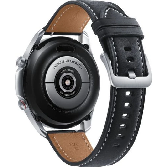 Samsung Galaxy Watch3 (Bluetooth + LTE) - 8GB - 45mm - Mystic Silver Stainless Steel Case with Black Leather Leather Strap by Samsung - Image 5