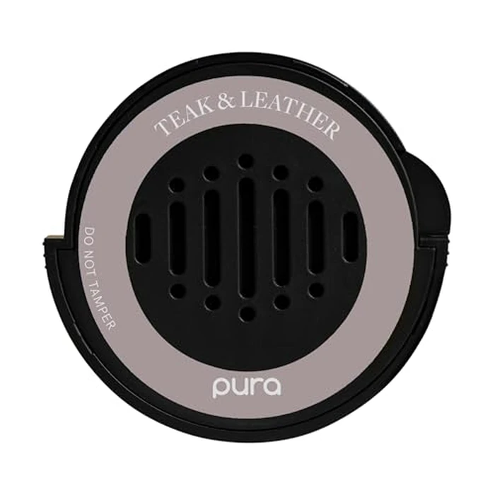Pura Car Scent Refill - Fragrance for Pura Car Diffuser - Clean & Safe Luxury Diffuser Scent - Long-Lasting Fragrance for 30 Days of Aroma - Teak & Leather by Pura - Used - Like New condition