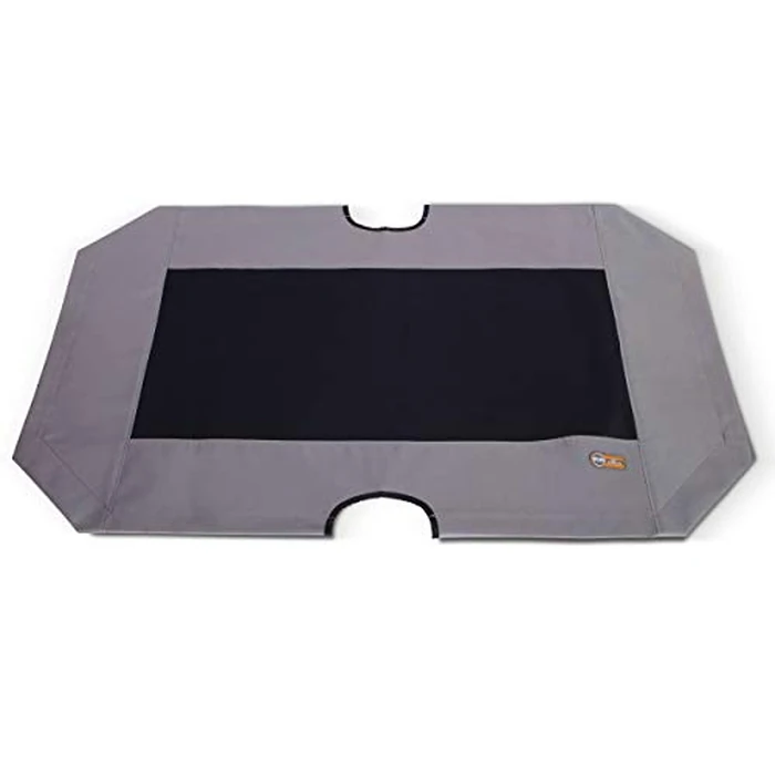 K&H Pet Products Dog Cot Replacement Cover, Designed to fit K&H XL Pet Cots (Sold Separately), Indoor Outdoor, Breathable Cooling Mesh Center, Machine Washable - Extra-Large 50 X 32in Gray by K&H - Used - Good condition - CA$20.00