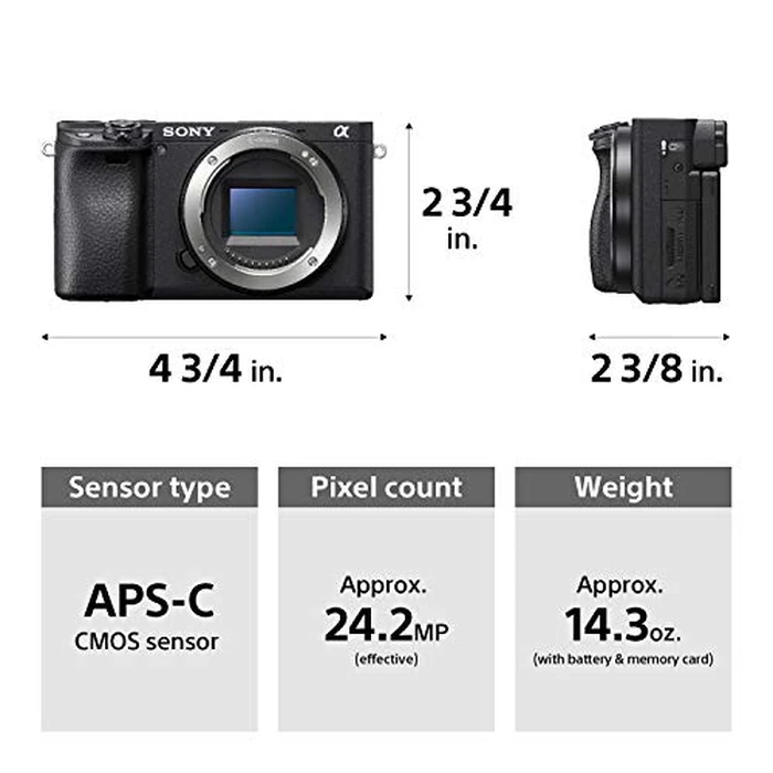 Sony Alpha a6400 Mirrorless Camera: Compact APS-C Interchangeable Lens Digital Camera with Real-Time Eye Auto Focus, 4K Video, Flip Screen & 16-50mm Lens - E Mount Compatible - ILCE-6400L/B, Black by Sony - Image 4