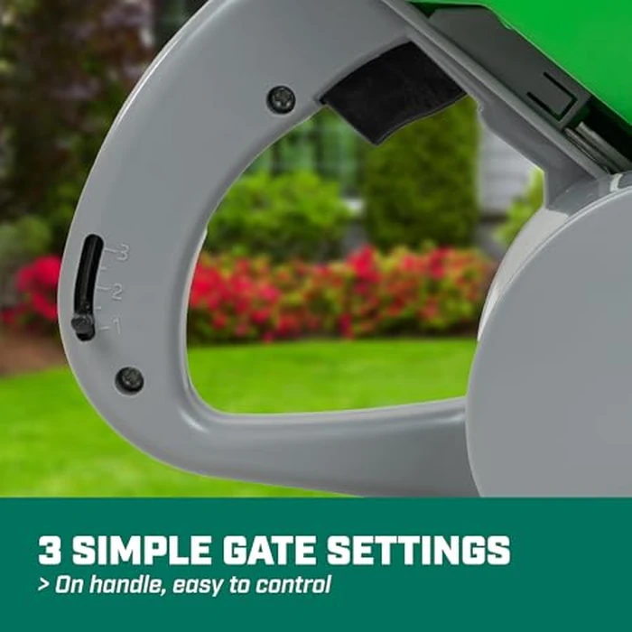 Chapin 8706G Spreader, Lawn and Garden, TurfPro, Hand Crank, Lightweight, Portable, Poly Scoop, Thumb Control Gate, 3 Settings, Ideal for Small Spaces, 15 Setting Gate, Fertilizer and Seeds, 0.3 Gal by Chapin International - Image 4