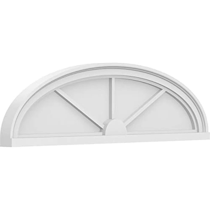 36" W x 10" H x 2" P Elliptical 3 Spoke Architectural Grade PVC Pediment by Ekena Millwork - Used - Like New condition - US$18.18