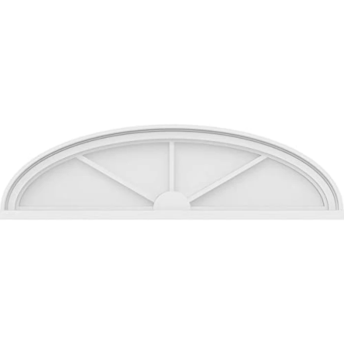 36" W x 10" H x 2" P Elliptical 3 Spoke Architectural Grade PVC Pediment by Ekena Millwork - Image 3