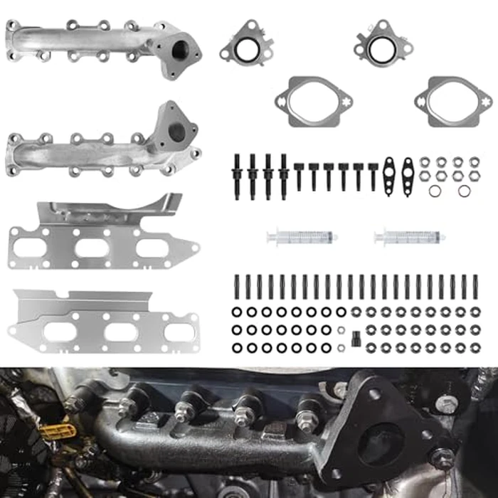 1043001 Exhaust Manifold Kit for Ford F-150 3.5L Ecoboost, for Expedition/Transit/Lincoln, Replaces BL3Z-9430-B, BL3Z-9430-D, BL3Z-9431-B, BL3Z-9431-D by Bonbo - Used - Very Good condition - US$311.01