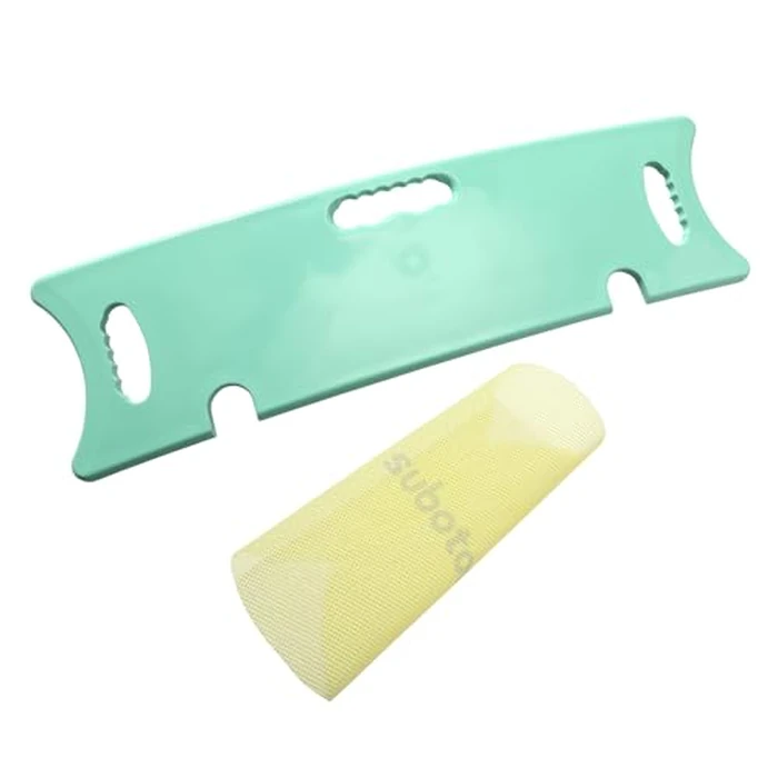 Transfer Board and Slide Board for transferring, Sliding Board Transfer to Wheelchair, Patient Transfer, Transfer Boards from Wheelchair to Car, Toilet, Tub, Slide Sheet, Green [Patent Pending] by suboton - Used - Like New condition