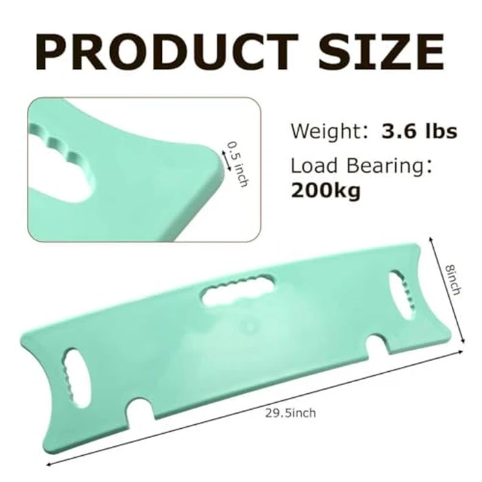 Transfer Board and Slide Board for transferring, Sliding Board Transfer to Wheelchair, Patient Transfer, Transfer Boards from Wheelchair to Car, Toilet, Tub, Slide Sheet, Green [Patent Pending] by suboton - Image 4