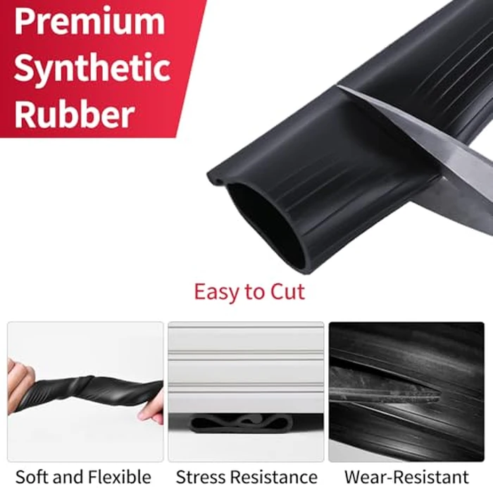 AggSound 16.5FT 0.18" P-Bulb EPDM Rubber Garage Door Bottom Seal - Weather Stripping for Single-Channel Doors, Black by AggSound - Image 7