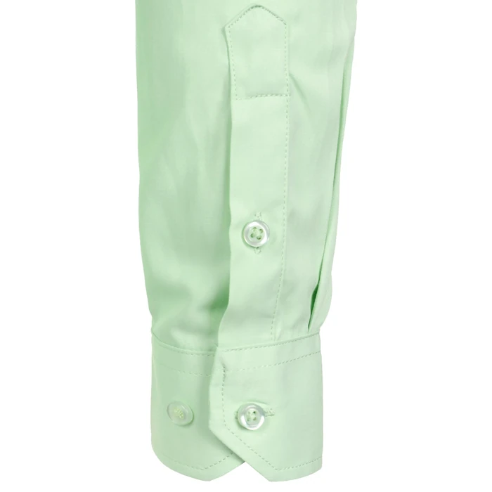 ZEROYAA Men's Long Sleeve Dress Shirt Solid Slim Fit Casual Business Formal Button Up Shirts with Pocket Mint Green S by ZEROYAA - Image 6