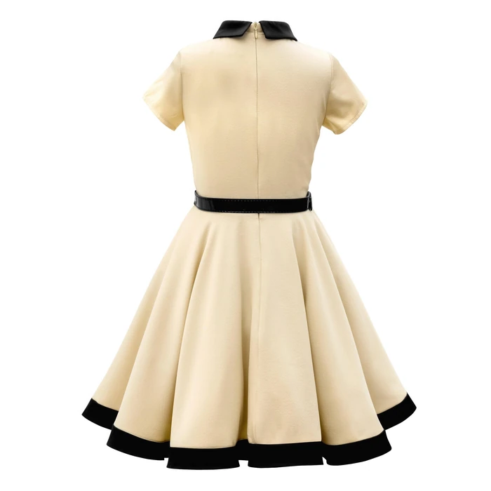 BlackButterfly Kids 'Lucy' Vintage Clarity 50's Girls Dress (Champagne, 7-8 YRS) by BlackButterfly - Image 8