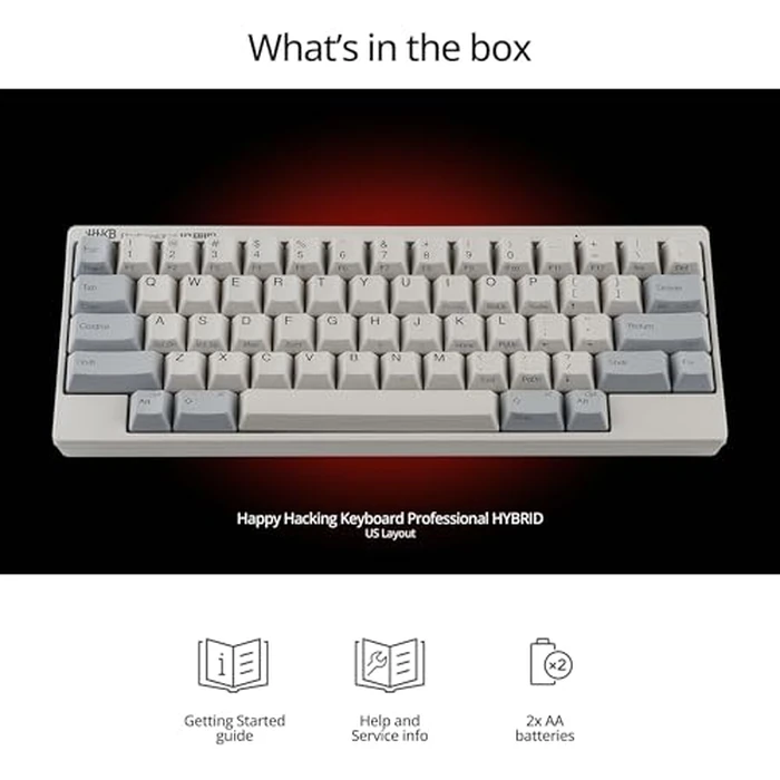 HHKB - Happy Hacking Keyboard Professional Hybrid (Wireless, Bluetooth, Wired, USB, Mac, Windows, White, Printed) with 2 Year Advance Exchange Warranty by HHKB - Image 6