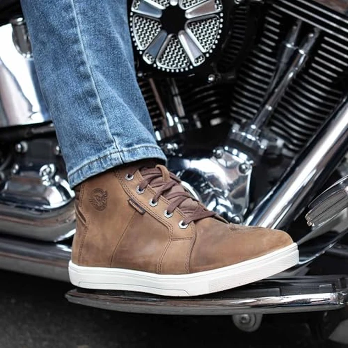 Milwaukee Leather MBM9113 Men's Brown Waterproof Leather Motorcycle Reinforced Riding Shoes w/Ankle Support - 12 by Milwaukee Leather - Image 5