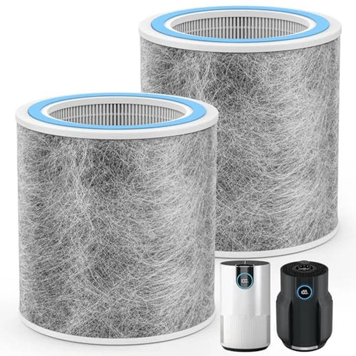 2 Pack HP102 Replacement Filter Compatible with Shark HP102, HP152, HP153, HP102PET, HC452, HP132, HC450, HC451, HC455 Air Puri-fier, Part #HE1FKPET, HE1FKBAS by ShufudeJa - Used - Very Good condition