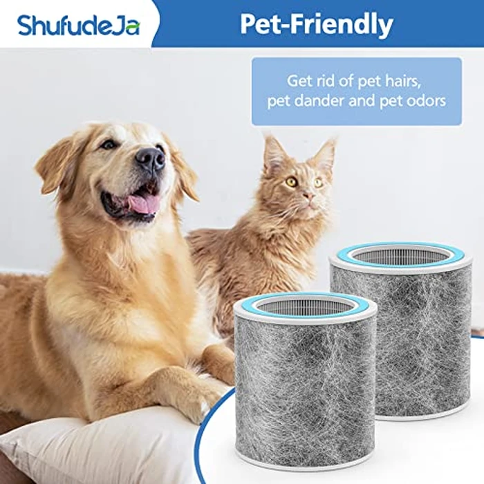 2 Pack HP102 Replacement Filter Compatible with Shark HP102, HP152, HP153, HP102PET, HC452, HP132, HC450, HC451, HC455 Air Puri-fier, Part #HE1FKPET, HE1FKBAS by ShufudeJa - Image 8