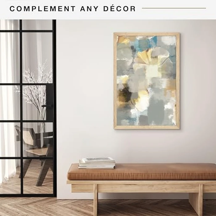 MCS Studio Gallery 20x30 Poster Frame Natural Woodgrain Engineered Wood, Vertical & Horizontal Wall Hanging Large Picture Frame for Photos, Posters & Art Prints (1-Pack) by MCS - Image 3