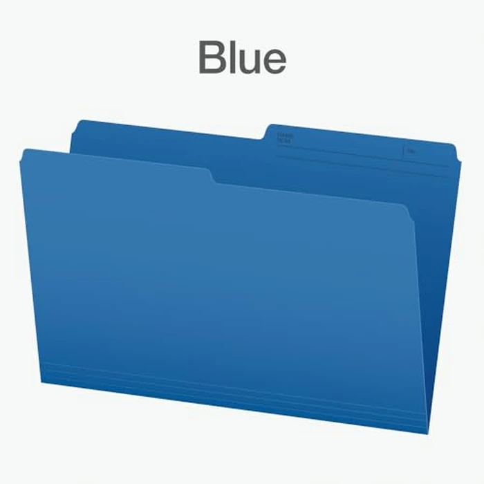 Pendaflex File Folders, 1/2 Cut Tab, Legal Size, Blue, Durable & Tear-Resistant File Organizers, 100/Box for Office, Home & School Filing Systems, Reversible & Eco-Friendly by Pendaflex - Image 3