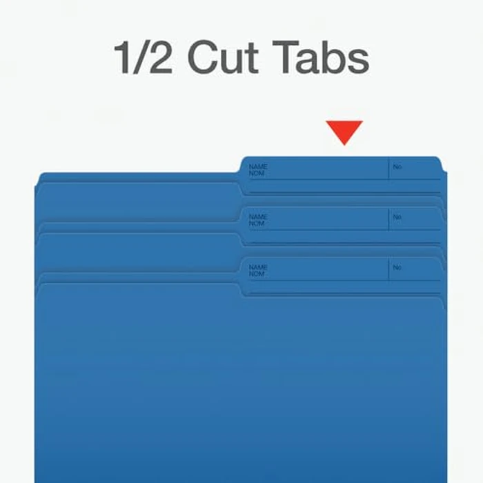 Pendaflex File Folders, 1/2 Cut Tab, Legal Size, Blue, Durable & Tear-Resistant File Organizers, 100/Box for Office, Home & School Filing Systems, Reversible & Eco-Friendly by Pendaflex - Image 4