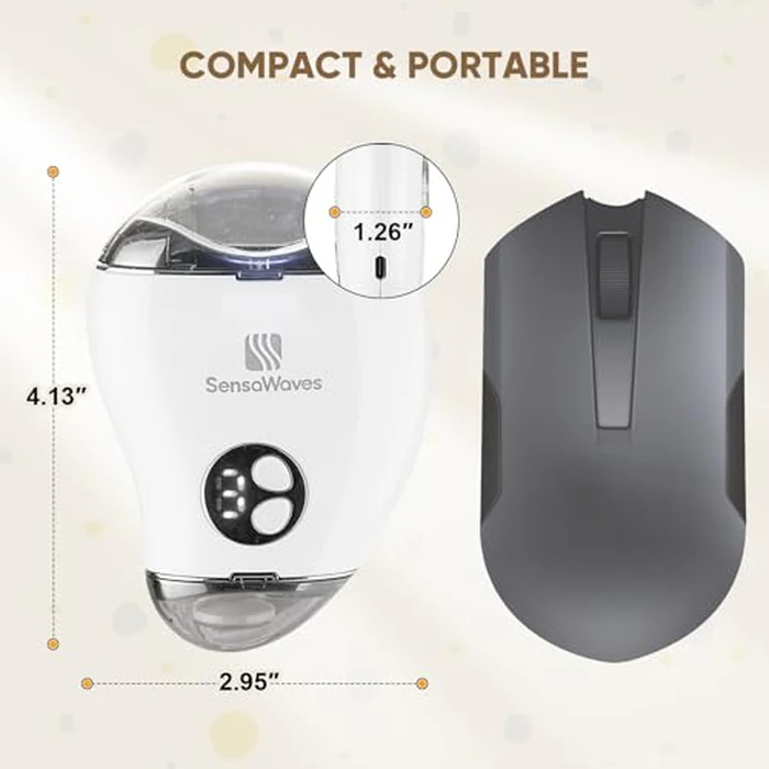 Electric Nail Clipper with Nail File, Rechargeable Automatic Fingernail Clipper with Nail Debris Storage & 3 Speed Settings, Electric Nail Trimmer with LED Display for Adults, Kids by Sensawaves - Image 2