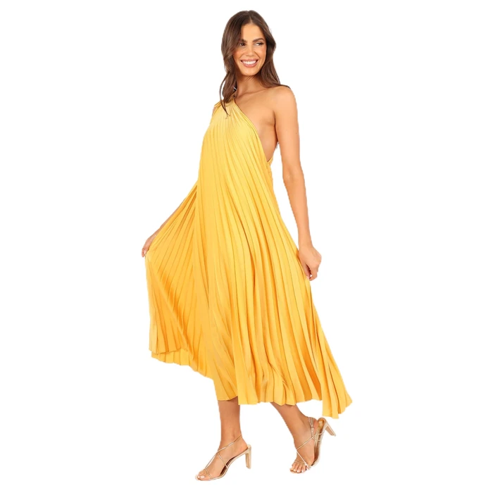 Petal & Pup Cali One Shoulder Midi Dress - Saffron L by Petal & Pup - Used - Like New condition