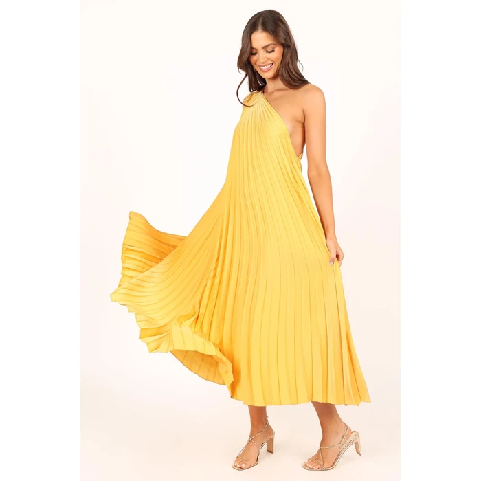 Petal & Pup Cali One Shoulder Midi Dress - Saffron L by Petal & Pup - Image 3