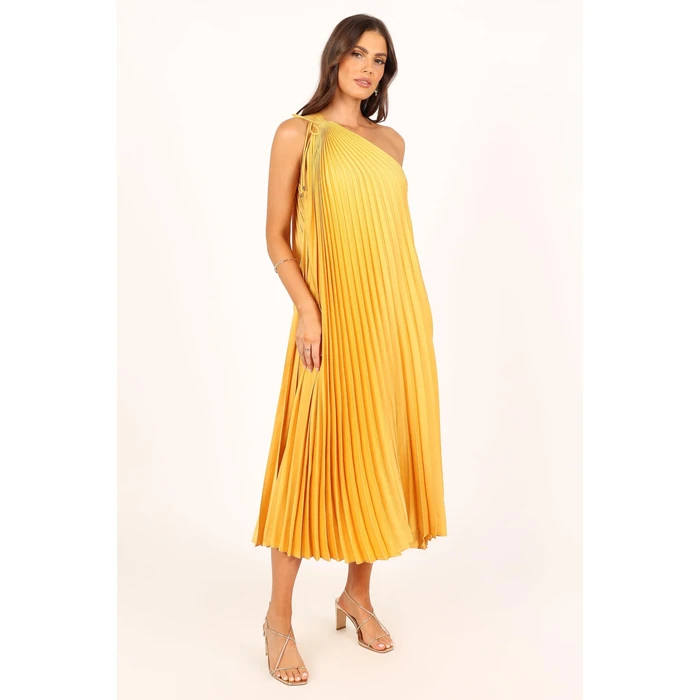 Petal & Pup Cali One Shoulder Midi Dress - Saffron L by Petal & Pup - Image 6