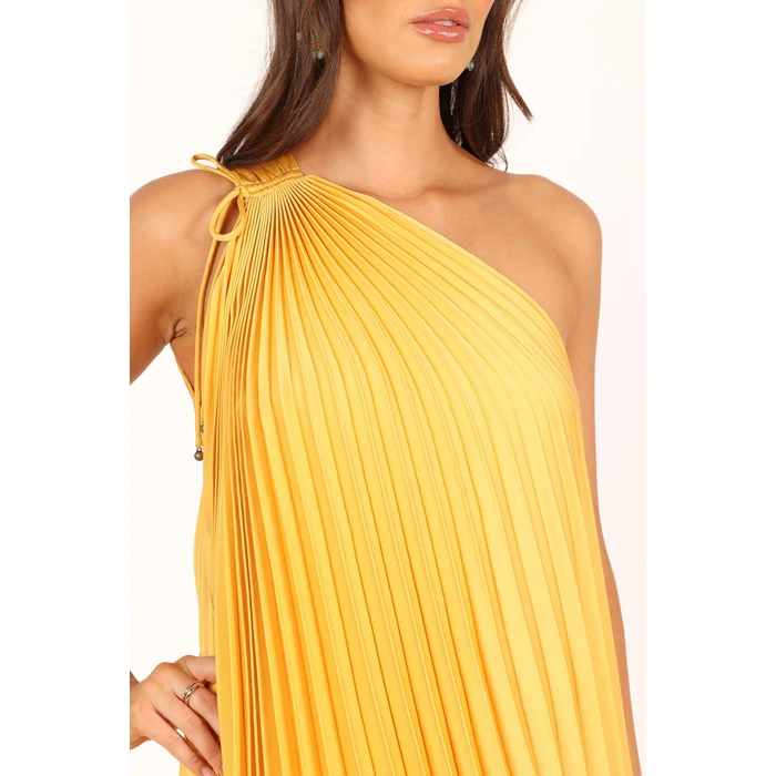 Petal & Pup Cali One Shoulder Midi Dress - Saffron L by Petal & Pup - Image 9