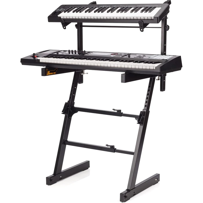 Hercules KS410B Auto Lock Double Tier Z KB Stand Black by Hercules - Image 2