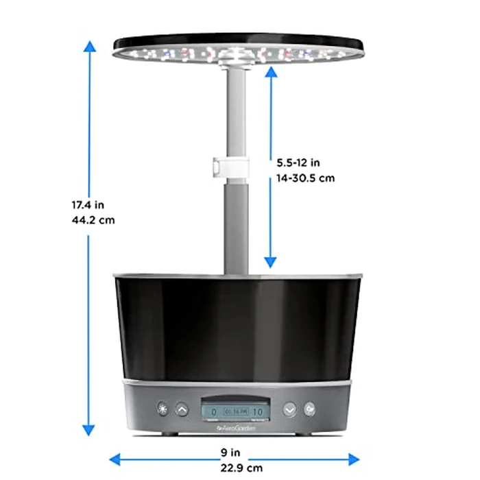 AeroGarden Harvest Elite 360 Indoor Garden Hydroponic System with LED Grow Light and Herb Kit, Holds up to 6 Pods, Platinum by AeroGarden - Image 3