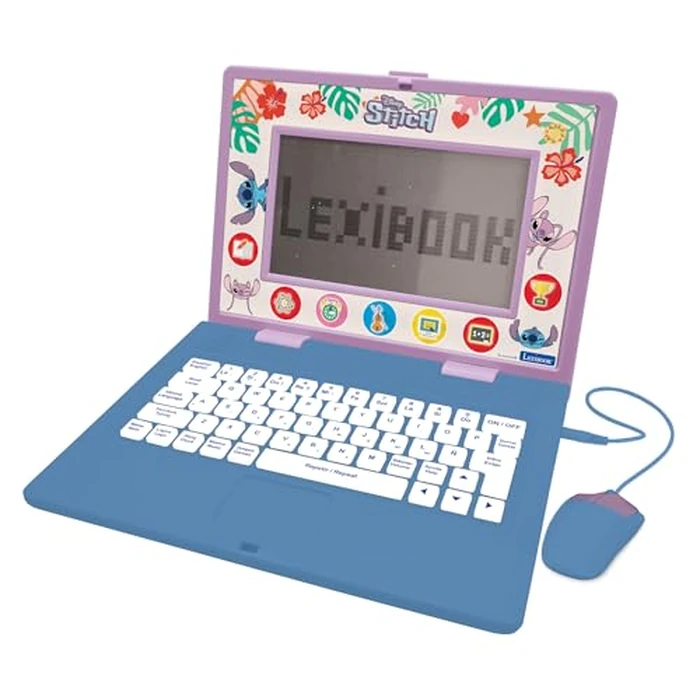 Lexibook, Disney Stitch, Bilingual and Educational Laptop Spanish/English, Toy for Children, 170 Activities to Learn, Play Games and Music, Large Screen, Blue, JC599Di2 by LEXiBOOK - Used - Acceptable condition - US$47.66