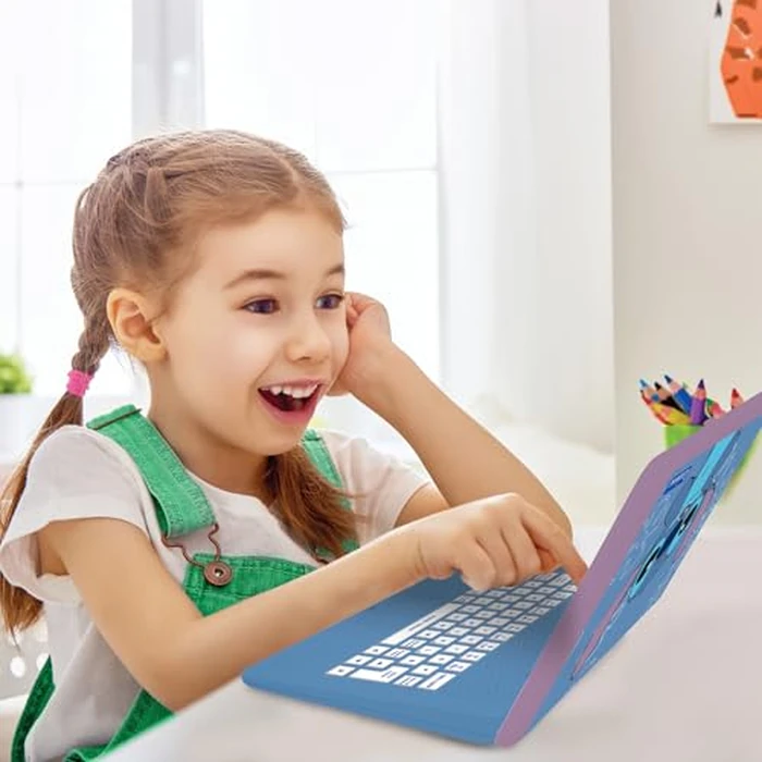 Lexibook, Disney Stitch, Bilingual and Educational Laptop Spanish/English, Toy for Children, 170 Activities to Learn, Play Games and Music, Large Screen, Blue, JC599Di2 by LEXiBOOK - Image 3