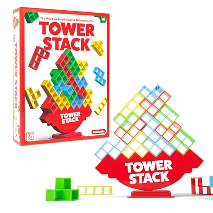 Tower Stack By Relatable, Exciting Tower Game for Kids & Adults Family Game Night, Fun Stacking and Building Toys, Includes 36 Cards, 24 Blocks, 1 Tower Body, 1 Tower Stand, and Instructions by WHAT DO YOU MEME? - Used - Like New condition