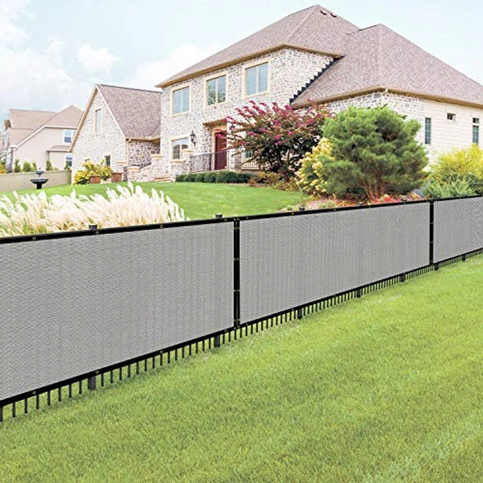 E&K Sunrise 5' x 20' Privacy Fence Screen with Grommets, Outdoor Windscreen Fence Covering Privacy Screen UV Blockage for Backyard Garden Patio, Zip Ties Included (Gray) by E&K - Image 7